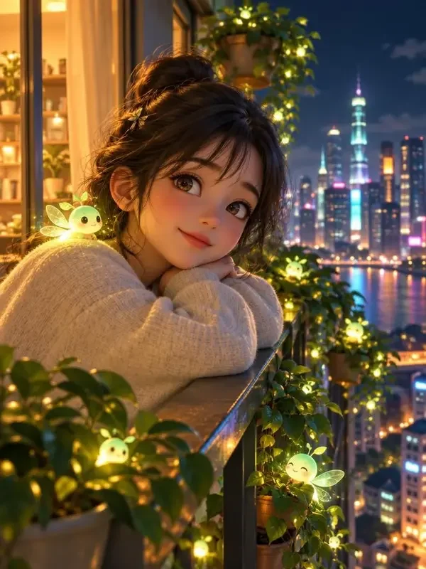 夜市尽头的花妖邻居封面